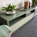 Ver imagem 3 de Vinil Adesivo Jateado Verde Oliva Fosco P/ Móveis Geladeira Parede Envelopamento Decorativo