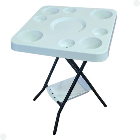 Mesinha Petisqueira Dobrábel Branca com Bandeja