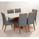 Ver imagem 1 de Mesa de jantar + 6 cadeiras Paris tampo 160 cm Grafite
