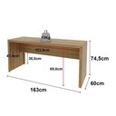 Ver imagem 2 de Mesa para Escritório Me4109 Amêndoa Tecnomobili