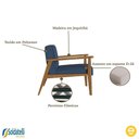 Ver imagem 4 de Poltrona Júlia Nogueira Polyester Azul Marinho - Ease