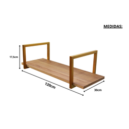 Nicho SIMPLES metalon 120X30 AMAD CLARO/DOURADO  METALICO 01 - 2