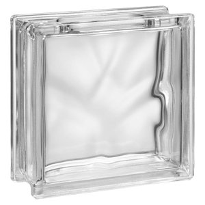 Tijolo Bloco de Vidro Transparente Textura 19x19x8 Tradestar Ondas