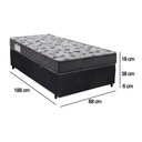 Ver imagem 4 de Cama Box Baú Solteiro Suede + Colchão de Espuma D33 - Sereneprime - 88cm Preto