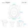 Assento Sanitário Poliéster Aspen Branco para vaso Deca - 4