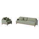 Ver imagem 1 de Sofá 4 Lugares Living Fixo Doha 2,70m em Linho:verde Claro