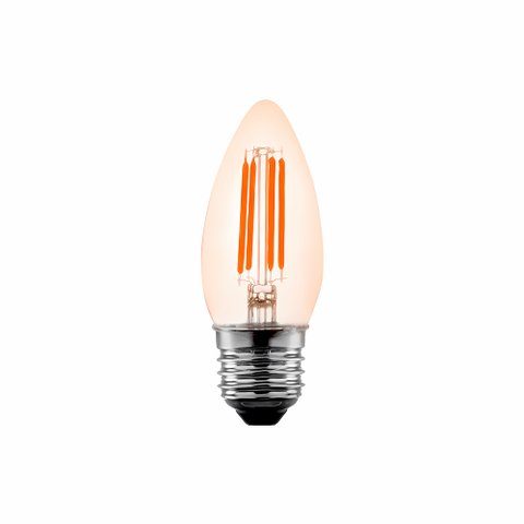 Lâmpada Led Nordecor Filamento Vela C35 4w E27 Bivolt 2400k Branco Quente 1046