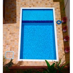 Kit 50 pçs Borda Atérmica Para Piscina 50x25x1,5cm Malibu Branca - Areia de Quartzo Ind. Cimentícia - 2