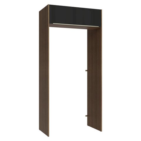 Porta-geladeira 103 Cm 1 Porta Basculante Rustic/preto Lux Madesa