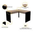 Ver imagem 6 de MESA EM L P/ ESCRITÓRIO 135X135 PANDIN P25 - NATURALLE/PRETO ETP135135P25PP