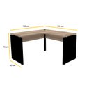 Ver imagem 5 de MESA EM L P/ ESCRITÓRIO 135X135 PANDIN P25 - NATURALLE/PRETO ETP135135P25PP