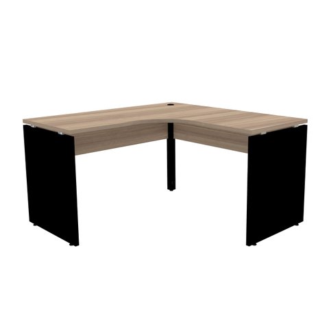 MESA EM L P/ ESCRITÓRIO 135X135 PANDIN P25 - NATURALLE/PRETO ETP135135P25PP