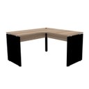 Ver imagem 1 de MESA EM L P/ ESCRITÓRIO 135X135 PANDIN P25 - NATURALLE/PRETO ETP135135P25PP
