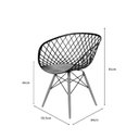 Ver imagem 2 de kit com 2 Cadeiras para Sala de jantar Ayla Dsw