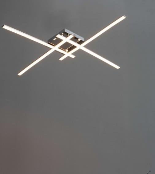 Plafon Sobrepor Moderno Slim Perfil Alumínio e Acrílico p/ Fita LED 4 Hastes Hashtag - 4