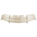 Ver imagem 6 de Sofá Modulado Sala de Estar 415cm Marino de Canto Pés de Ferro com Almofadas Linho Off White G92 - G