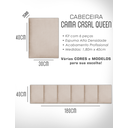 Ver mais imagens de Kit 6 Módulos de Cabeceira Estofada Cama Box Casal Queen Modulada 1,80mx40cm