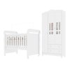 Quarto de Bebê Berço Mini Cama Americano 3 em 1 e Guarda-roupa 3 Portas em Mdf Mirelle - 2