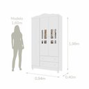 Ver imagem 5 de Conjunto Quarto Bebê Berço 3 em 1 Mirelle Guarda Roupa 3 Portas 100% MDF Branco