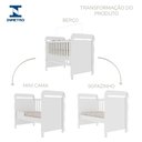 Ver imagem 6 de Conjunto Quarto Bebê Berço 3 em 1 Mirelle Guarda Roupa 3 Portas 100% MDF Branco