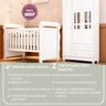 Quarto de Bebê Berço Mini Cama Americano 3 em 1 e Guarda-roupa 3 Portas em Mdf Mirelle - 18