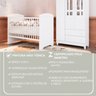 Quarto de Bebê Berço Mini Cama Americano 3 em 1 e Guarda-roupa 3 Portas em Mdf Mirelle - 19