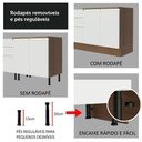Ver imagem 4 de Balcão Gabinete De Pia 120 X 60 Cm 1 Porta 2 Gavetas Rustic