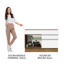 Ver mais imagens de Balcão Gabinete De Pia 120 X 60 Cm 1 Porta 2 Gavetas Rustic