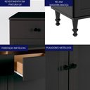 Ver imagem 3 de Aparador 2 Portas 2 Gavetas 80 Cm R629 Preto Dtall Preto