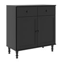Ver imagem 1 de Aparador 2 Portas 2 Gavetas 80 Cm R629 Preto Dtall Preto