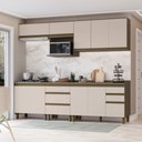 Ver imagem 1 de Cozinha Modulada Compacta 260cm para Apê 10 Portas 5 Gavetas com Tampo Connect Henn