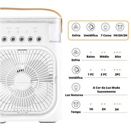 Ventilador Umidificador e Refrigerador de Ar Portátil Usb - 2