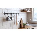 Ver imagem 1 de Barra de Utensílios para Cozinha Suporte com 5 Ganchos Móveis