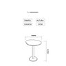 Mesa Lateral de Apoio Monopé 50cm Orgânica - 3