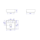 Ver imagem 3 de Cuba Apoio Quadrada Mesa Slim Cinza Antracite 40,0x40,0x13,5 Cm - Deca Deca Loucas