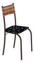 Ver imagem 2 de Kit 4 Cadeiras Atlanta Corino Preto Lirio e Rattan Carvalho Tubo Marrom Cafe