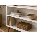 Ver imagem 4 de Aparador Decorativo Branco 88cm com Prateleira e Pés Retrô - Pea Móveis