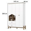 Ver imagem 4 de Quarto Infantil 3 Pecas Berco Mini Cama Ternura Branco Jequitiba Hp Henn