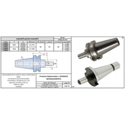 Mandril Porta Mandril B16 Bt40 - Jg Tools - 2