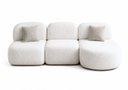 Ver imagem 2 de Sofá Orgânico Modular Nuvia 275cm Bouclé Branco