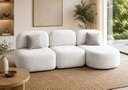 Ver imagem 1 de Sofá Orgânico Modular Nuvia 275cm Bouclé Branco