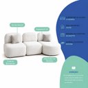 Ver imagem 4 de Sofá Orgânico Modular Nuvia 275cm Bouclé Branco
