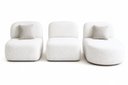Ver imagem 5 de Sofá Orgânico Modular Nuvia 275cm Bouclé Branco