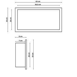 Nicho Banheiro Embutir 30x60cm Plástico Branco - Gerplast, Opção: Branco(a) - 2