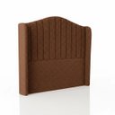 Ver imagem 3 de Cabeceira para Cama Box Estofada Zoe Decorativa Moderna Curva King 195 Cm Boucle Marrom
