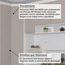 Ver imagem 5 de Quarto de Canto Casal com Guarda Roupas com Espelho e Mesas de Cabeceira Alpes Luciane Móveis