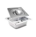 Ver imagem 1 de Conj 5 Cubas Gastronômicas em Inox Gn 1/6x65 Mm 1 Litro + 5 Tampas em Inox 1/6 Tradicional sem Abert