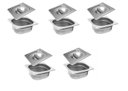 Ver imagem 2 de Conj 5 Cubas Gastronômicas em Inox Gn 1/6x65 Mm 1 Litro + 5 Tampas em Inox 1/6 Tradicional sem Abert