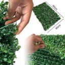 Ver imagem 2 de 6 Placas Grama Artificial Parede Verde Jardim Vertical Buxinho para Fachadas