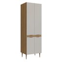 Ver imagem 3 de Armário Paneleiro Duplo 4 Portas 62,8cm Veneza Modulada Bege/Mel/Arenas